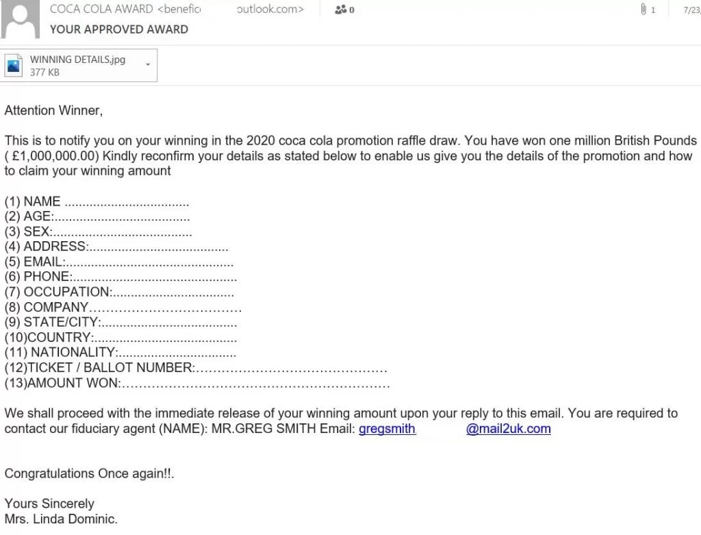 Ödül Kazandınız E-Postalarını Görmezden Gelin!